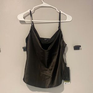 New with tags drape neck satin tank